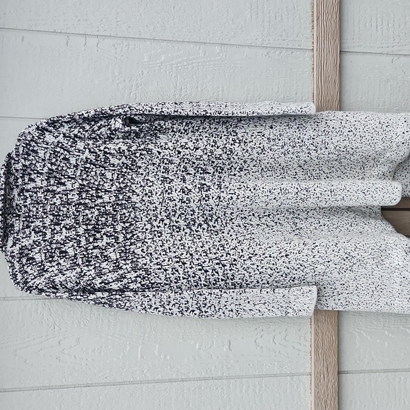 ATHLETA Cashmere Wool Alice Midnight  Black White Wrap Long Cardigan Sweater S - Picture 7 of 7